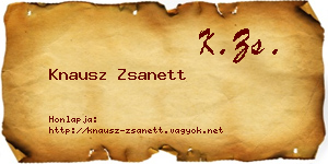 Knausz Zsanett névjegykártya